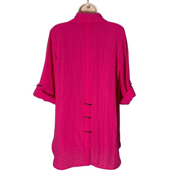 Soft Surroundings Pink Fuchsia Oversized Kimono Style Blazer Size M - Picture 2 of 6